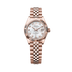 Rolex Oyster 28 mm White Mother-Of-Pearl Set With Diamonds Dial 18 kt Everose Gold Jubilee 279175-0018