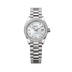 Rolex Oyster 28 mm White Mother-Of-Pearl Set With Diamonds Dial 18 kt White Gold President, Semi-Circular Three-Piece Links 279139rbr-0008