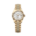 Rolex Oyster 28 mm White Mother-Of-Pearl Set With Diamonds Dial 18k Yellow Gold Jubilee Bracelet. 279178-0026