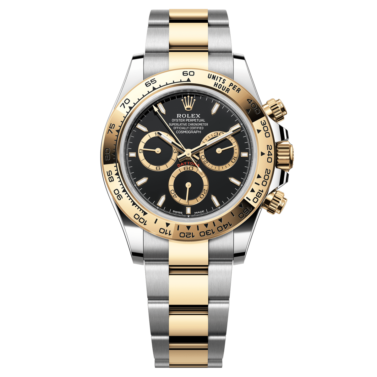 Rolex Oyster 40 mm Black, Golden Counter Rings Dial 18 kt Everose GoldYellow Rolesor - combination of Oystersteel and yellow gold Oysterflex 126503-0003 - Wrist Boutique