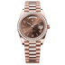 Rolex Oyster 40 mm Chocolate Dial 18 kt Everose Gold President, Semi-Circular Three-Piece Links 228345rbr-0009