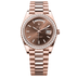 Rolex Oyster 40 mm Chocolate Dial 18 kt Everose Gold President, Semi-Circular Three-Piece Links 228345rbr-0024