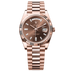 Rolex Oyster 40 mm Chocolate Set With Diamonds Dial 18 kt Everose Gold President, Semi-Circular Three-Piece Links 228235-0003