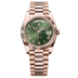 Rolex Oyster 40 mm Olive Green Dial 18 kt Everose Gold President, Semi-Circular Three-Piece Links 228235-0025