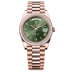 Rolex Oyster 40 mm Olive Green Dial 18 kt Everose Gold President, Semi-Circular Three-Piece Links 228345rbr-0011