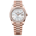 Rolex Oyster 40 mm White Mother-Of-Pearl Set With Diamonds Dial 18 kt Everose Gold President, Semi-Circular Three-Piece Links 228345rbr-0026