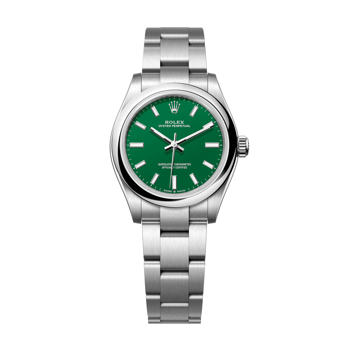 Rolex Oyster Perpetual 31 31 mm Green Dial Oystersteel Oyster Bracelet 277200-0006 - WATCHXNYC