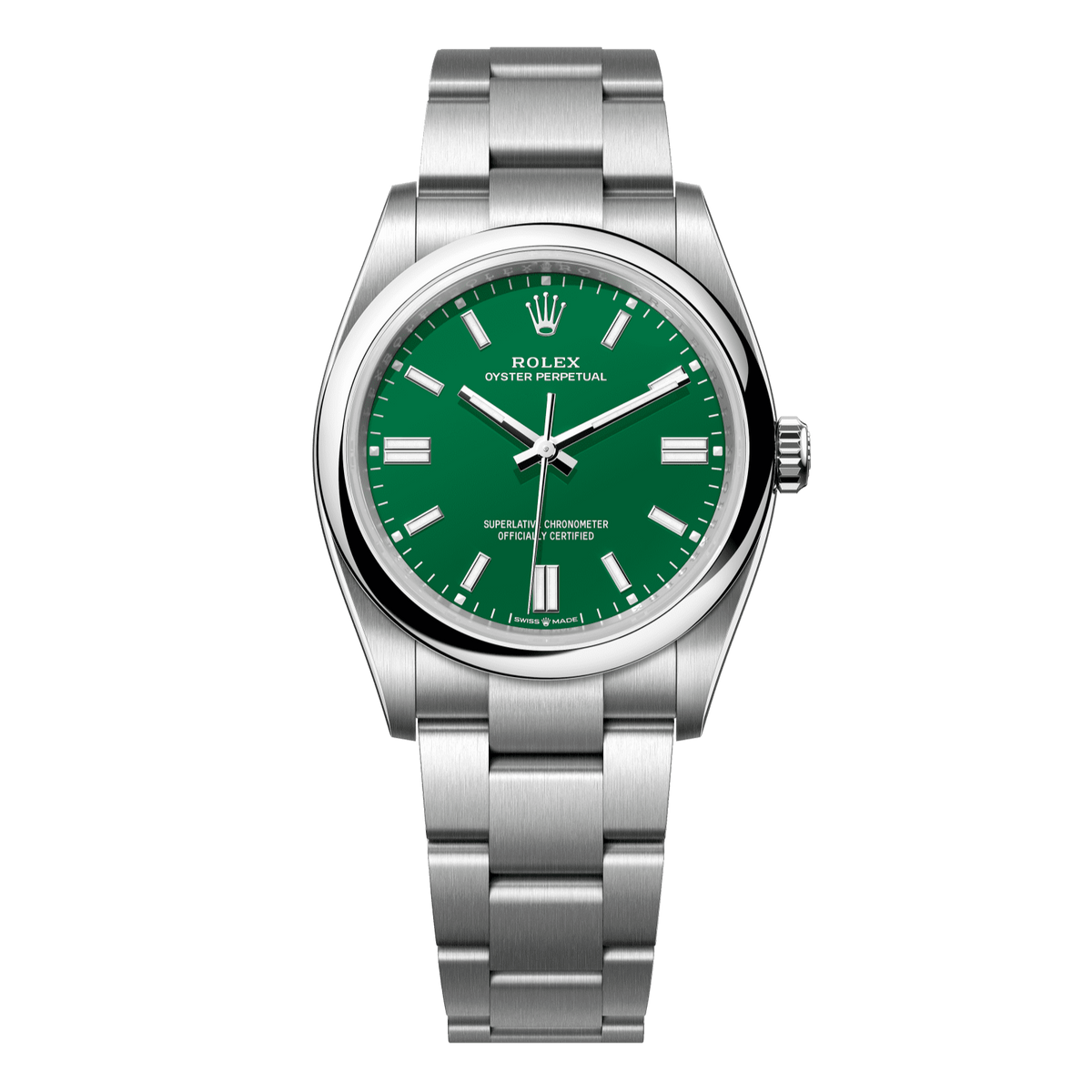 Rolex Oyster Perpetual 36 36 mm Green Dial Oystersteel Oyster Bracelet 126000-0005 - WATCHXNYC