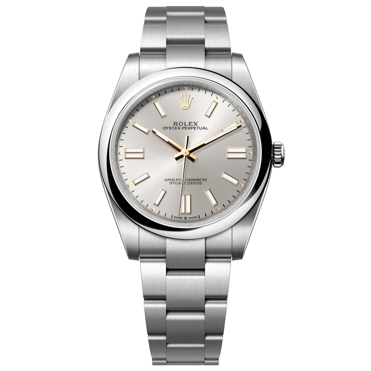 Rolex Oyster Perpetual 41 41 mm Silver Dial Oystersteel Oyster Bracelet 124300-0001 - WATCHXNYC