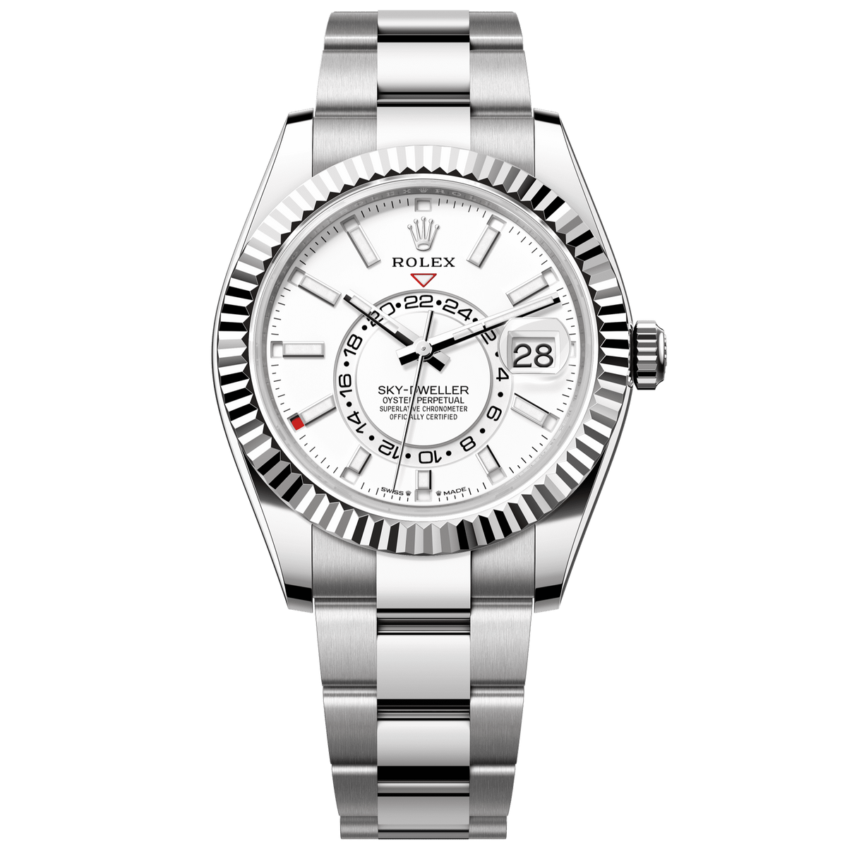 Rolex Sky-Dweller 42 mm Intense White Dial Oystersteel Oyster Bracelet 336934-0003 - WATCHXNYC