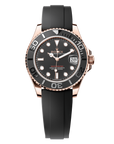 Rolex Yacht-Master 37 37 mm Intense black Dial 18 kt Everose gold Oysterflex bracelet 268655-0017 - WATCHXNYC