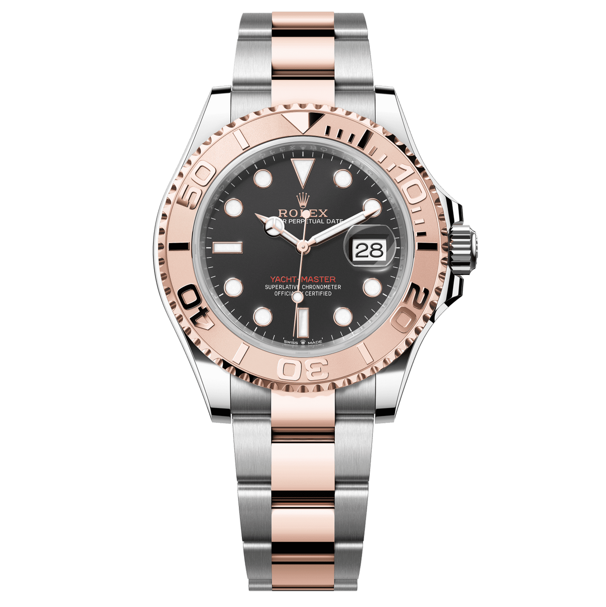 Rolex Yacht-Master 40 40 mm Intense black Dial Oystersteel and Everose gold  Oyster bracelet 126621-0002 - WATCHXNYC