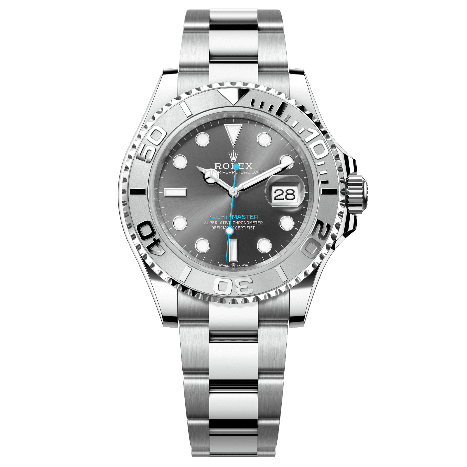 Rolex Yacht-Master 40 40 mm Slate Dial Oystersteel and platinum  Oyster bracelet 126622-0001 - WATCHXNYC