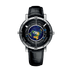 Ulysse Nardin Trilogy 43 mm Black Dial Platinum Leather Strap 889-70