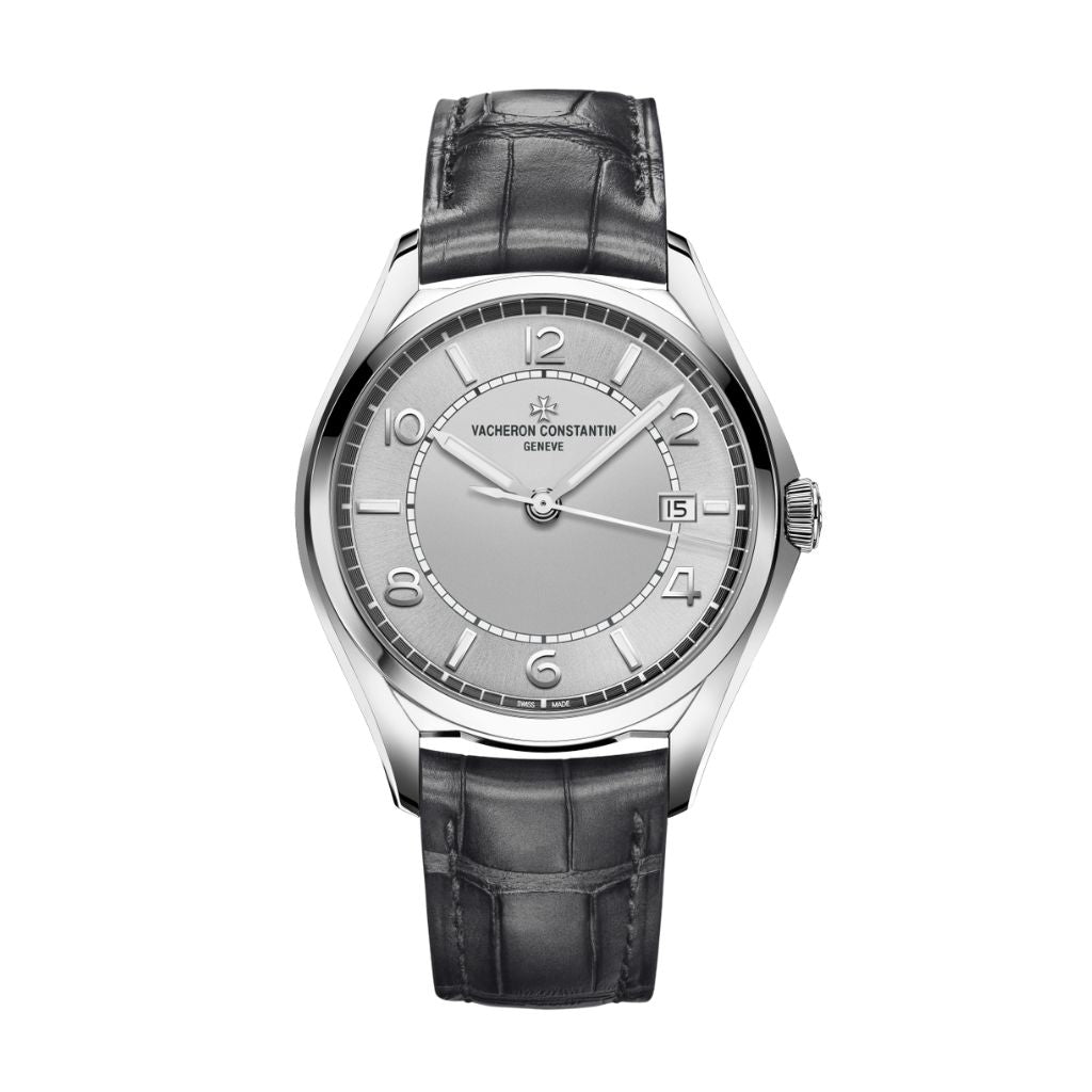 Vacheron Constantin Fiftysix self-winding 40 mm Silver Dial Stainless Steel   Leather Strap 4600E/000A-B442 - WATCHXNYC
