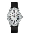 Vacheron Constantin Heures Créatives Heure Romantique 36.2 x 26.5 mm White Mother-Of-Pearl with Diamonds Dial White Gold Satin Strap 37640/000G-B030 - WATCHXNYC