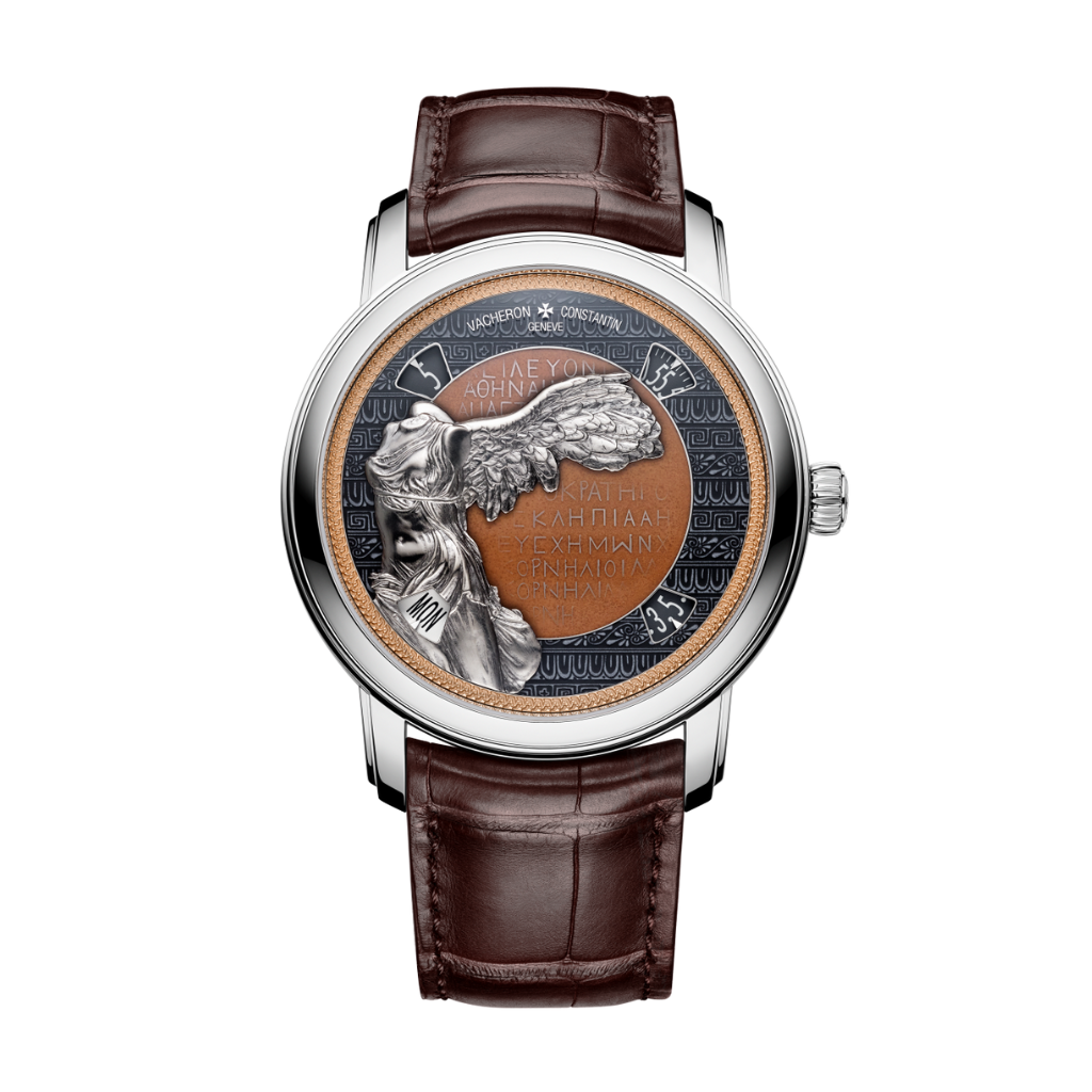 Vacheron Constantin Métiers d'Art Tribute to great civilisations - Victoire de Samothrace 42 mm Silver Dial White Gold   Leather Strap 7620A/000G-B928 - Wrist Boutique