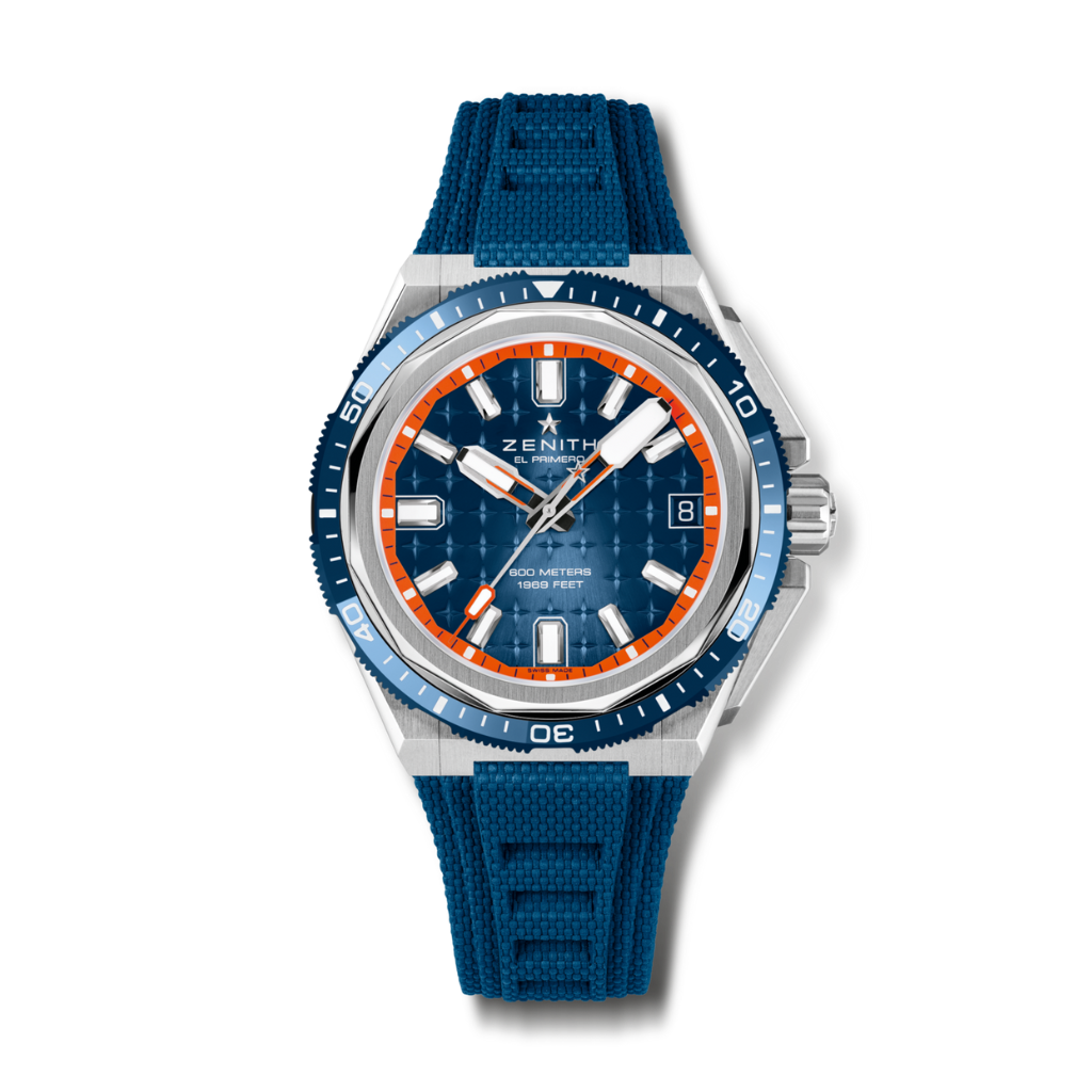 Zenith DEFY EXTREME DIVER 42.5 mm Blue Dial Brushed Titanium Fabric Strap 95.9601.3620/51.I301 - Wrist Boutique