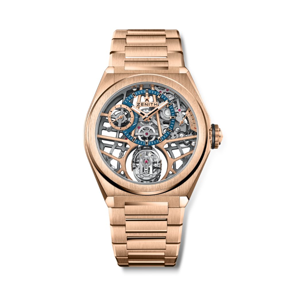 Zenith DEFY ZERO G 44 mm Transparent Dial 18k Rose Gold Bracelet 18.9000.8812/79.M9000 - WATCHXNYC